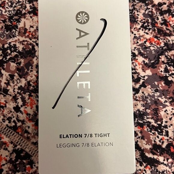 Athleta Paint Texture Sunset Elation 7/8 Tight Legging Pink XXS NWOT - Picture 7 of 7